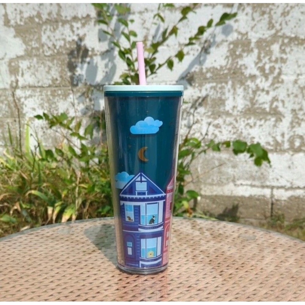 Starbucks San Francisco Blue Venti 24 Oz Travel Collectors Tumbler Coffee Cup